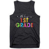 Oh Hey 1st Grade First Day of School Leopard Teacher Tank Top