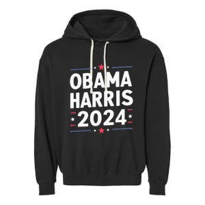 Obama Harris 2024 Democrat Us Election Michelle Kamala Garment-Dyed Fleece Hoodie