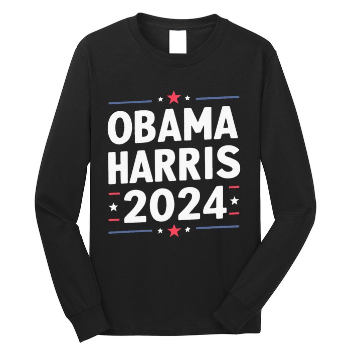 Obama Harris 2024 Democrat Us Election Michelle Kamala Long Sleeve Shirt