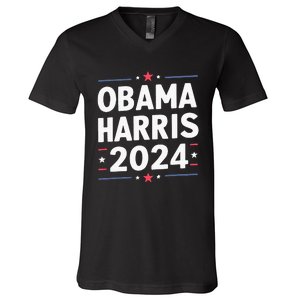 Obama Harris 2024 Democrat Us Election Michelle Kamala V-Neck T-Shirt