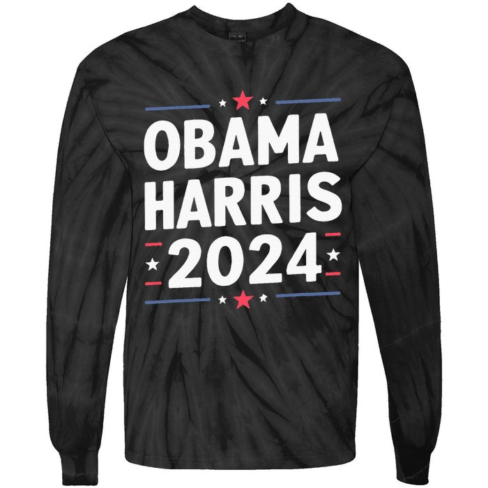 Obama Harris 2024 Democrat Us Election Michelle Kamala Tie-Dye Long Sleeve Shirt