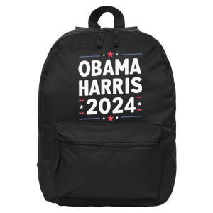 Obama Harris 2024 Democrat Us Election Michelle Kamala 16 in Basic Backpack