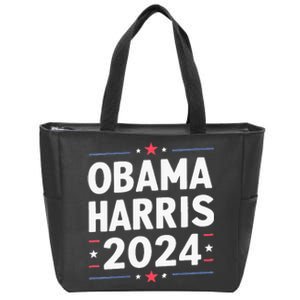 Obama Harris 2024 Democrat Us Election Michelle Kamala Zip Tote Bag