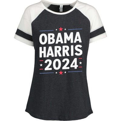 Obama Harris 2024 Democrat Us Election Michelle Kamala Enza Ladies Jersey Colorblock Tee