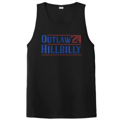 Outlaw Hillbilly 2024 Funny Country Western Trump Vance 2024 PosiCharge Competitor Tank