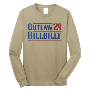 Outlaw Hillbilly 2024 Funny Country Western Trump Vance 2024 Long Sleeve Shirt