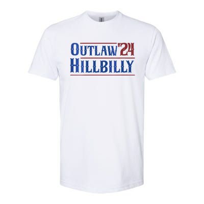 Outlaw Hillbilly 2024 Funny Country Western Trump Vance 2024 Softstyle CVC T-Shirt