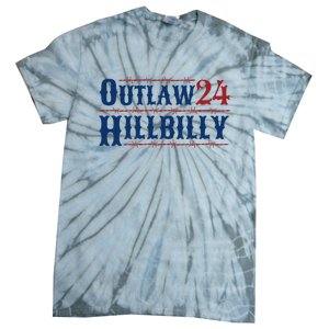 Outlaw Hillbilly 2024 Barbed Wire Western Trump Vance 2024 Tie-Dye T-Shirt