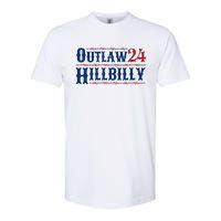 Outlaw Hillbilly 2024 Barbed Wire Western Trump Vance 2024 Softstyle CVC T-Shirt