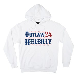 Outlaw Hillbilly 2024 Barbed Wire Western Trump Vance 2024 Hoodie