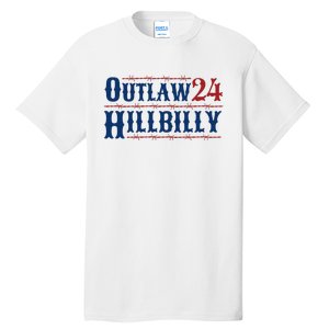 Outlaw Hillbilly 2024 Barbed Wire Western Trump Vance 2024 Tall T-Shirt