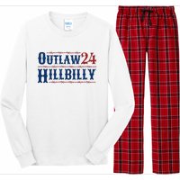 Outlaw Hillbilly 2024 Barbed Wire Western Trump Vance 2024 Long Sleeve Pajama Set