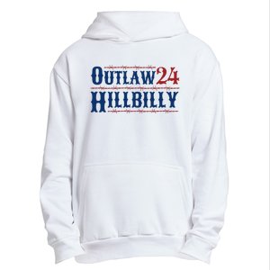 Outlaw Hillbilly 2024 Barbed Wire Western Trump Vance 2024 Urban Pullover Hoodie