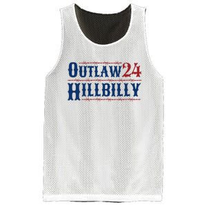 Outlaw Hillbilly 2024 Barbed Wire Western Trump Vance 2024 Mesh Reversible Basketball Jersey Tank