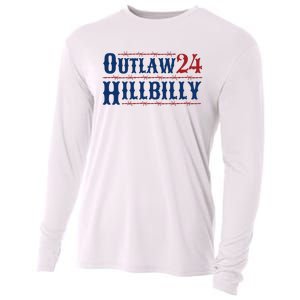 Outlaw Hillbilly 2024 Barbed Wire Western Trump Vance 2024 Cooling Performance Long Sleeve Crew