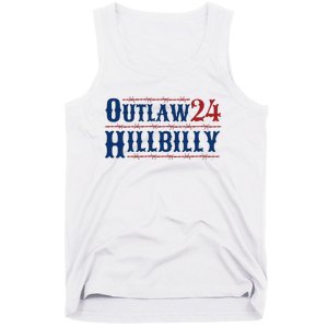 Outlaw Hillbilly 2024 Barbed Wire Western Trump Vance 2024 Tank Top