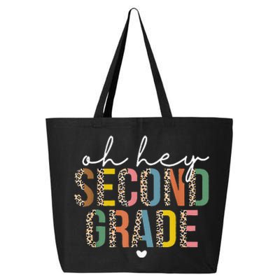 Oh Hey 2nd Second Grade Back To School Leopard For Teachers 25L Jumbo Tote