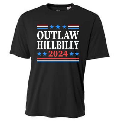 Outlaw Hillbilly 2024 Trump Vance Us Flag Vintage Cooling Performance Crew T-Shirt