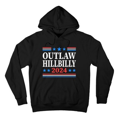 Outlaw Hillbilly 2024 Trump Vance Us Flag Vintage Hoodie