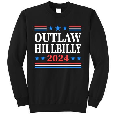 Outlaw Hillbilly 2024 Trump Vance Us Flag Vintage Sweatshirt