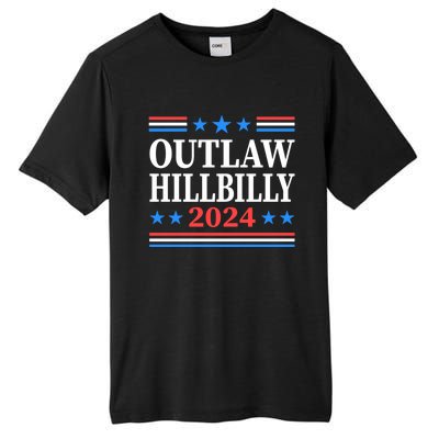 Outlaw Hillbilly 2024 Trump Vance Us Flag Vintage Tall Fusion ChromaSoft Performance T-Shirt