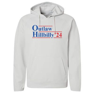 Outlaw Hillbilly 24 IM Voting For The Outlaw And Hillbilly Performance Fleece Hoodie