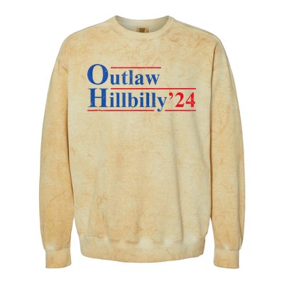 Outlaw Hillbilly 24 IM Voting For The Outlaw And Hillbilly Colorblast Crewneck Sweatshirt