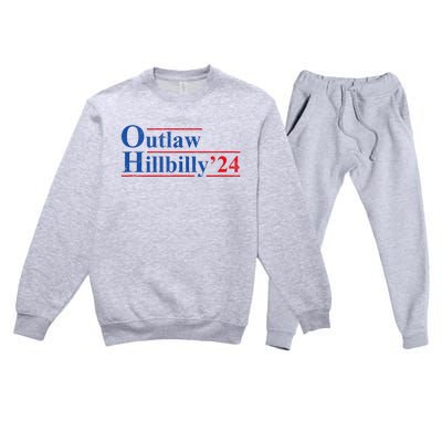 Outlaw Hillbilly 24 IM Voting For The Outlaw And Hillbilly Premium Crewneck Sweatsuit Set