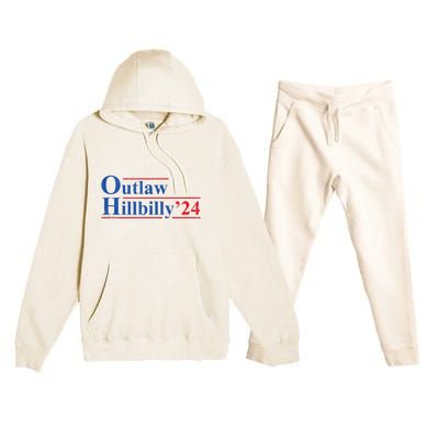 Outlaw Hillbilly 24 IM Voting For The Outlaw And Hillbilly Premium Hooded Sweatsuit Set