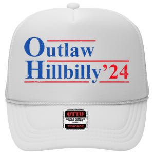 Outlaw Hillbilly 24 IM Voting For The Outlaw And Hillbilly High Crown Mesh Back Trucker Hat