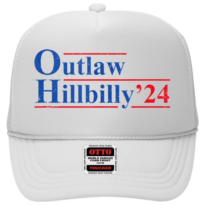 Outlaw Hillbilly 24 IM Voting For The Outlaw And Hillbilly High Crown Mesh Back Trucker Hat