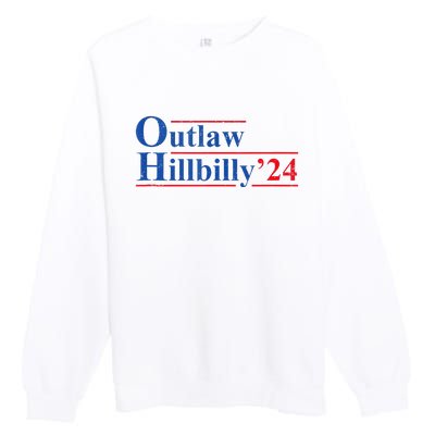 Outlaw Hillbilly 24 IM Voting For The Outlaw And Hillbilly Premium Crewneck Sweatshirt