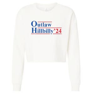 Outlaw Hillbilly 24 IM Voting For The Outlaw And Hillbilly Cropped Pullover Crew