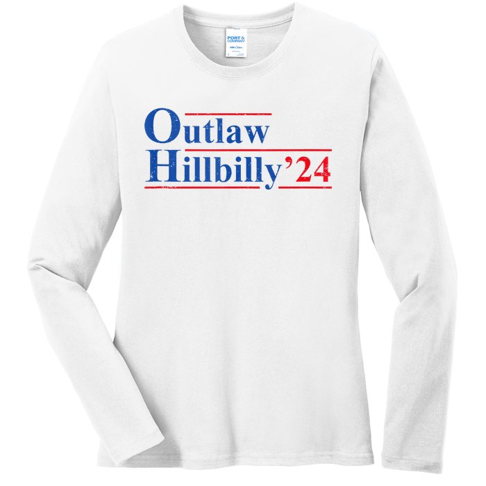 Outlaw Hillbilly 24 IM Voting For The Outlaw And Hillbilly Ladies Long Sleeve Shirt