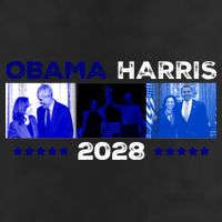 Obama Harris 2028 7 Panel Mesh Trucker Snapback Hat