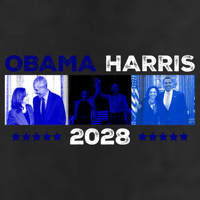 Obama Harris 2028 7 Panel Mesh Trucker Snapback Hat