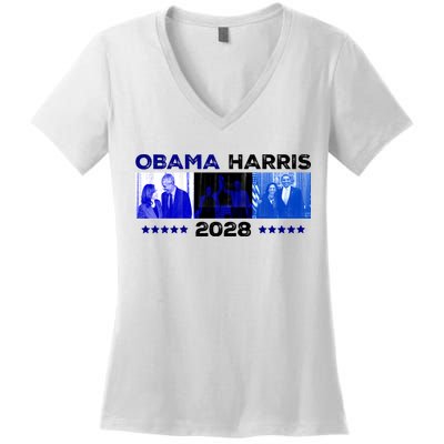 Obama Harris 2028 Women's V-Neck T-Shirt