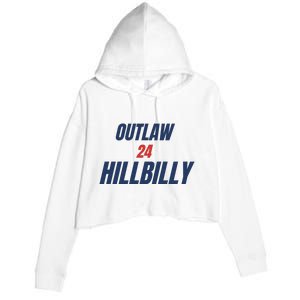 Outlaw Hillbilly 24 Crop Fleece Hoodie