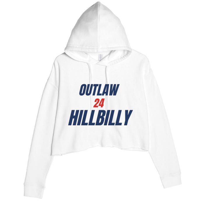 Outlaw Hillbilly 24 Crop Fleece Hoodie