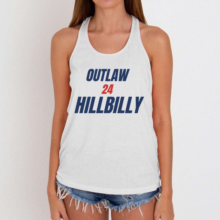 Outlaw Hillbilly 24 Women's Knotted Racerback Tank