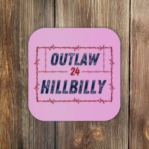 Outlaw Hillbilly 2024 Barbed Wire Western Trump Vance 2024 Coaster