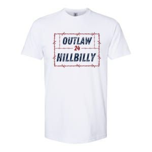 Outlaw Hillbilly 2024 Barbed Wire Western Trump Vance 2024 Softstyle CVC T-Shirt