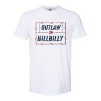 Outlaw Hillbilly 2024 Barbed Wire Western Trump Vance 2024 Softstyle CVC T-Shirt