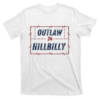 Outlaw Hillbilly 2024 Barbed Wire Western Trump Vance 2024 T-Shirt