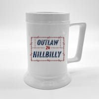 Outlaw Hillbilly 2024 Barbed Wire Western Trump Vance 2024 Beer Stein