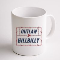 Outlaw Hillbilly 2024 Barbed Wire Western Trump Vance 2024 Coffee Mug