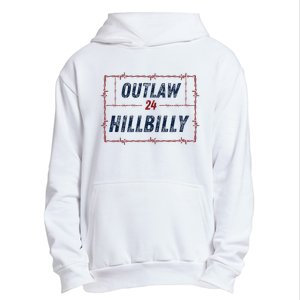 Outlaw Hillbilly 2024 Barbed Wire Western Trump Vance 2024 Urban Pullover Hoodie