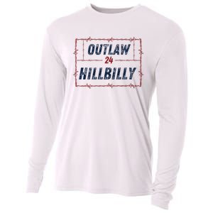 Outlaw Hillbilly 2024 Barbed Wire Western Trump Vance 2024 Cooling Performance Long Sleeve Crew