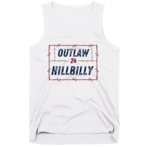 Outlaw Hillbilly 2024 Barbed Wire Western Trump Vance 2024 Tank Top