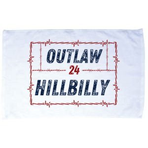 Outlaw Hillbilly 2024 Barbed Wire Western Trump Vance 2024 Microfiber Hand Towel